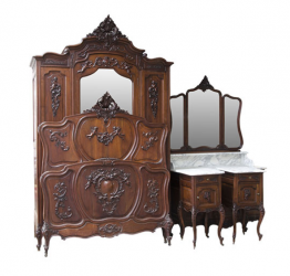 Антикварный спальный гарнитур (5 пр.) код. VS1059