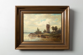 Старинная картина в деревянной раме код. RM4165027