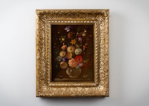 картинка Старинная картина букет в вазе салоне старинных вещей "Шебби" являющийся официальным дистрибьютором в России и Беларуси