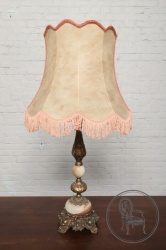 Старинная настольная лампа из бронзы и оникса код. BE107233