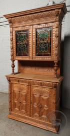 Антикварный буфет с витражами код. BE99286