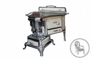 картинка Антикварная кухонная печь салоне старинных вещей "Шебби" являющийся официальным дистрибьютором в России и Беларуси