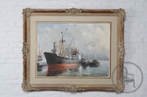 картинка Старинная картина в стиле марина салоне старинных вещей "Шебби" являющийся официальным дистрибьютором в России и Беларуси