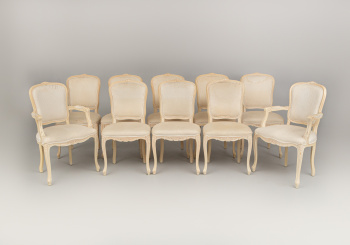 Старинный набор стульев (10 шт.) код. RM50017