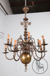 Антикварная люстра в фламандском стиле на 12 рожков код. BE107325