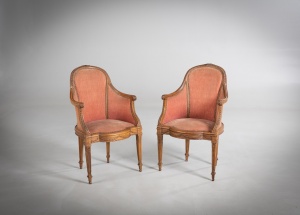 Антикварные кресла-бержер (2 шт.) с мягкими спинками и подлокотниками код.&nbsp;RM4165806