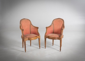 Антикварные кресла-бержер (2 шт.) с мягкими спинками и подлокотниками код.&nbsp;RM4165806