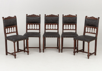 Антикварный набор стульев (5 шт.) код. RM64091