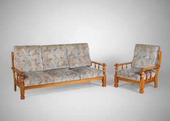 Комплект мягкой мебели в винтажном стиле, диван и кресло код.&nbsp;RM4166093