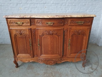 Антикварный комод с художественной резьбой и мраморной столешницей код. BE4097639