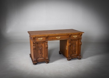 Антикварный письменный стол с двумя тумбами код. RM4165822