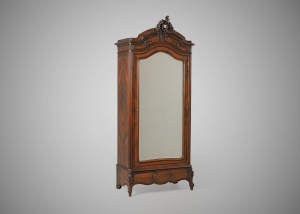 Антикварный одностворчатый шкаф с зеркалом (bonnetière) код.&nbsp;RM4166058