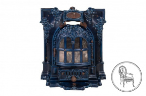 картинка Антикварная чугунная печь салоне старинных вещей "Шебби" являющийся официальным дистрибьютором в России и Беларуси