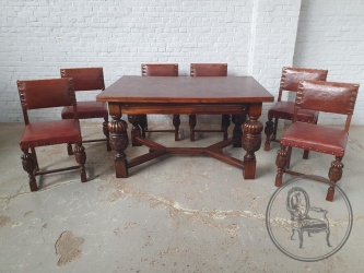 Антикварный комплект для столовой в стиле Тюдор код. BE4160192