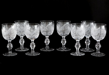 Набор хрустальных резных бокалов (8 шт.) код. RM4101429