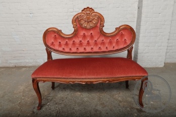 Старинная ореховая итальянская скамейка код. BE4165669