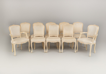 Старинный набор стульев (10 шт.) код. RM50017