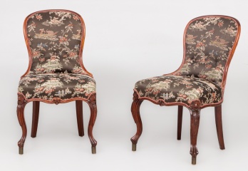 Пара старинных кресел из красного дерева код. RM4100646