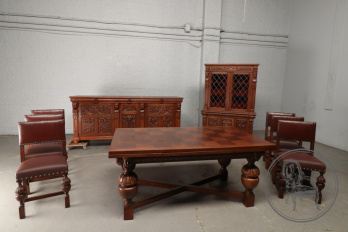 Антикварный столовый гарнитур в стиле Тюдор код. BE42554