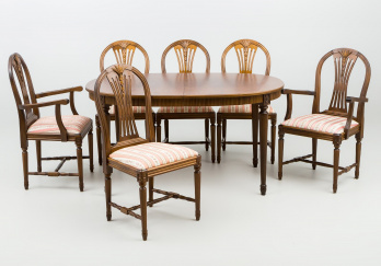 Старинный комплект столовой мебели (7 шт.) код. RM26837