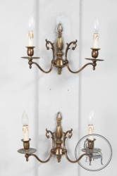 Антикварные бра (2 шт.) из бронзы в фламандском стиле код. BE6421