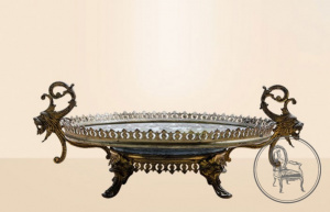 картинка Антикварная ваза для фруктов салоне старинных вещей "Шебби" являющийся официальным дистрибьютором в России и Беларуси