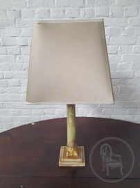 Старинная настольная лампа на ножке из оникса с бронзой код.&nbsp;BE4165431