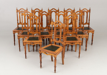 Антикварный набор стульев (12 шт.) код. RM49415