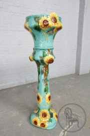 Старинное кашпо в технике майолика код. BE5765