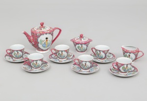 картинка Старинный чайный сервиз в ориентальном стиле салоне старинных вещей "Шебби" являющийся официальным дистрибьютором в России и Беларуси