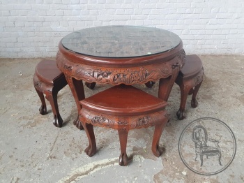 Старинный кофейный столик в ориентальном стиле код. BE4097277