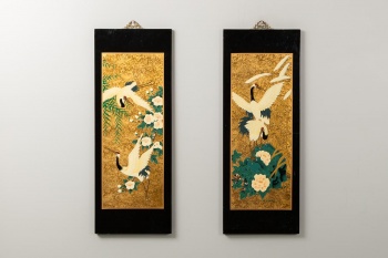 Старинные панно (2 шт.) с росписью и инкрустацией код. RM4101544