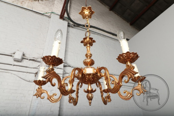 Старинная бронзовая люстра в стиле Людовика ХV код. BE107099