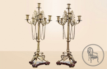 Антикварные канделябры (2 шт) код. VS1238