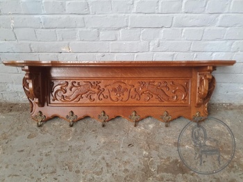 Старинная дубовая настенная вешалка код. BE4097318