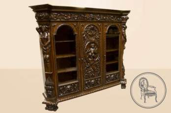 Антикварный книжный шкаф код. VS0979