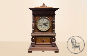 картинка Антикварные каминные часы салоне старинных вещей "Шебби" являющийся официальным дистрибьютором в России и Беларуси