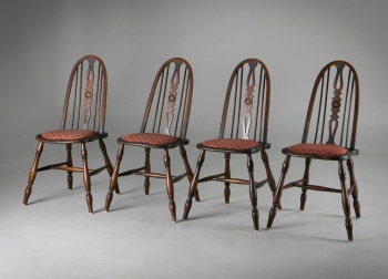 Антикварные стулья из красного дерева (4 шт.) с резной спинкой код.&nbsp;RM4165640