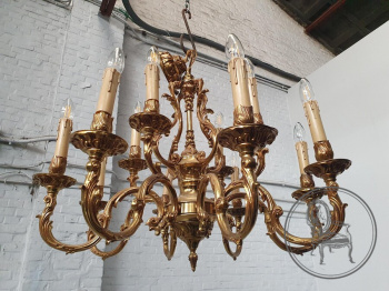 Старинная бронзовая люстра код. BE107056
