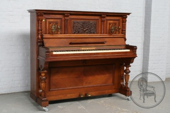 Антикварное немецкое пианино из ореха компании Neumeyer код. BE3259364