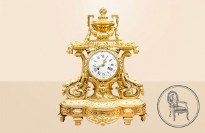 картинка Napoleon III Pendule салоне старинных вещей "Шебби" являющийся официальным дистрибьютором в России и Беларуси