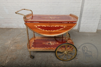 Старинный итальянский сервировочный столик на колесах код. BE107210