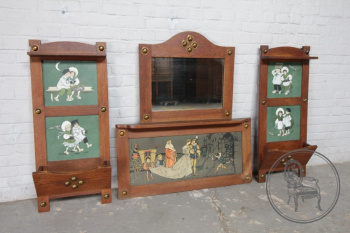 Антикварное зеркало с полками код. BE7269