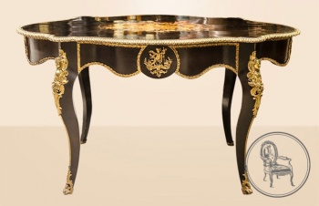 Антикварный стол с инскрустацией код. VS0844