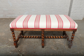 Антикварная банкетка с витыми ножками код. BE107183