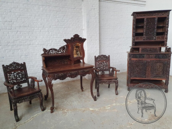 Антикварный резной набор мебели в китайском стиле код. BE106953