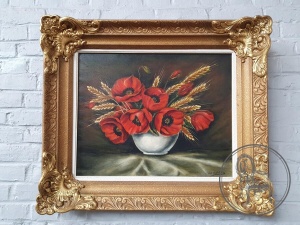 картинка Старинная картина на холсте в стиле Людовика XV салоне старинных вещей "Шебби" являющийся официальным дистрибьютором в России и Беларуси