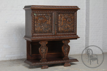 Антикварный поставец из дуба в стиле Тенирс код. BE107708