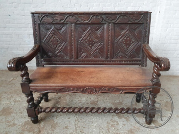 Антикварная скамья с винтовым основанием Barley Twist код. BE3259495