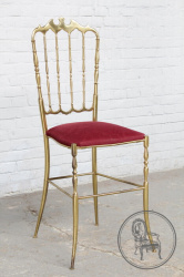 Старинный стул из латуни с мягким сиденьем код. BE73453